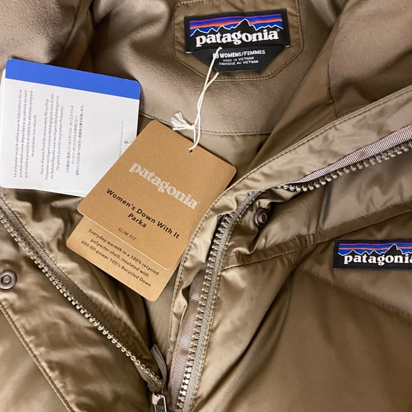 Patagonia Women’s Down With It Parka Brown - Picture 11 of 14
